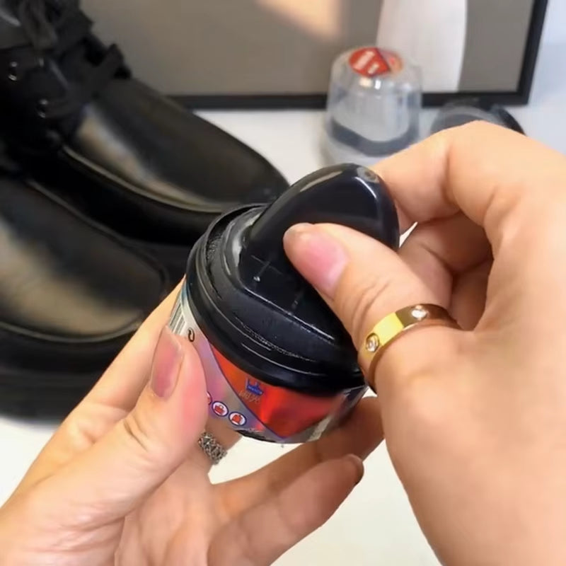 Universal Neutral Shoe Polish Cream with Sponge Leather Polish Cream Maintenance Oil Multipurpose Colorless Paste Shoe Shining