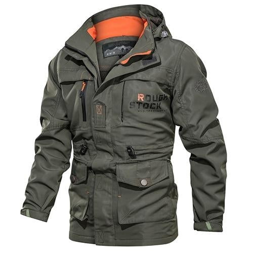 Cross-border AliExpress jacket men's mid-length casual outdoor hooded