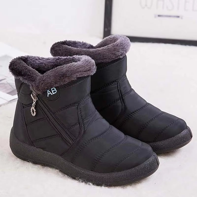 Snow Women Boots Comfortable Women'S Boots Waterproof Women Shoes Zipper Shoes Woman Soft Fur Women'S Winter Boots Botas Mujer