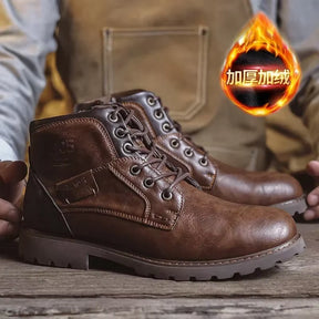 Genuine Leather Men'S Boots Fashion Men'S Casual Leather Shoes British Style Male Boots High Quality Shoes for Men 2024 Botines