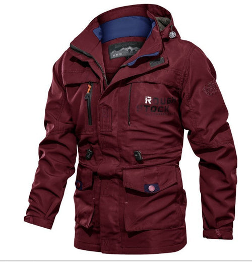 Cross-border AliExpress jacket men's mid-length casual outdoor hooded