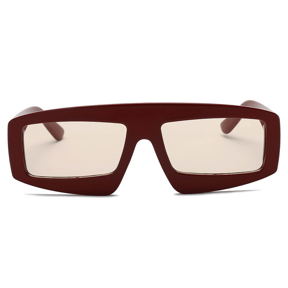 COHOES | Women Bold Retro Vintage Rectangular Sunglasses