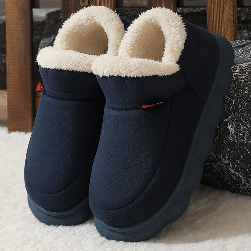 Winter Plush Cotton Shoes Women Men Warm Suede House Shoes For Parents