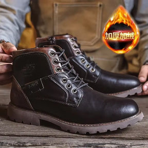 Genuine Leather Men'S Boots Fashion Men'S Casual Leather Shoes British Style Male Boots High Quality Shoes for Men 2024 Botines