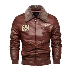 Men Autumn Jacket Workbiker Zipper Motorcycle Faux Fur Coat Male Fleece Pilot Vintage Black Brown Pu Leather Jacket Winter